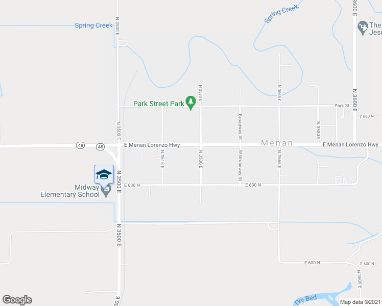 map of restaurants, bars, coffee shops, grocery stores, and more near 3526 East Menan Lorenzo Highway in Menan