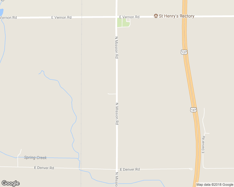 map of restaurants, bars, coffee shops, grocery stores, and more near 5466 North Mission Road in Rosebush