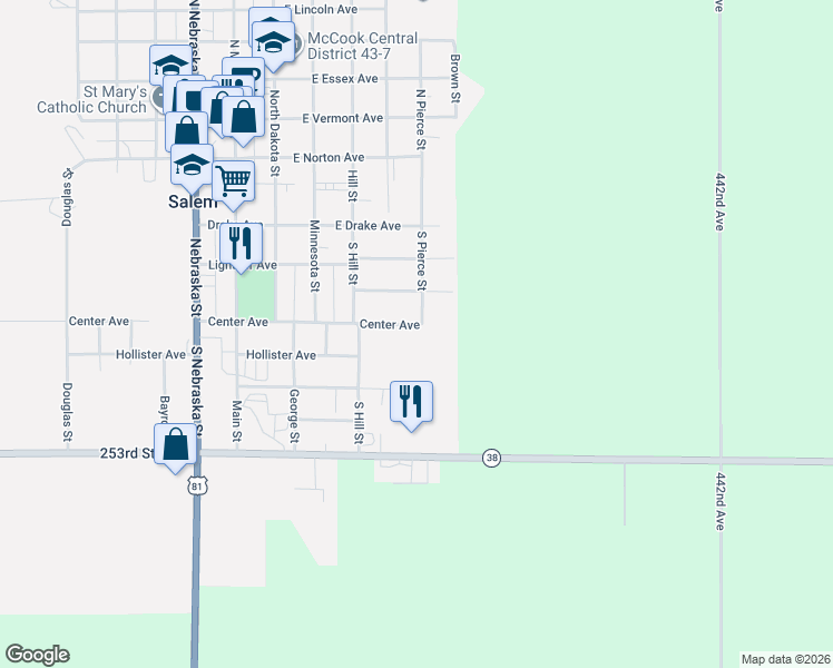 map of restaurants, bars, coffee shops, grocery stores, and more near 500 Sabers Avenue in Salem