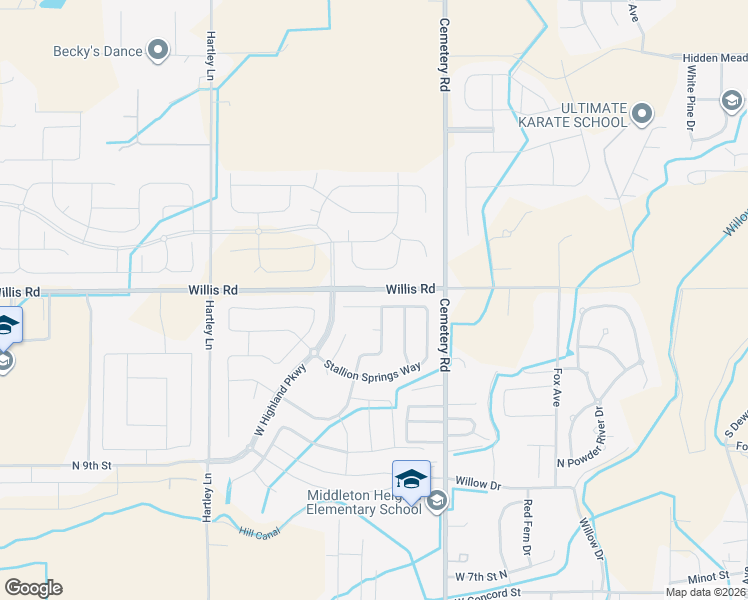 map of restaurants, bars, coffee shops, grocery stores, and more near 844 Harvest Way in Middleton