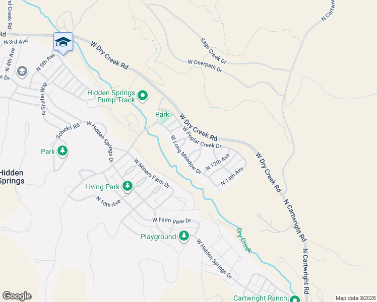 map of restaurants, bars, coffee shops, grocery stores, and more near 12859 North 11th Avenue in Boise