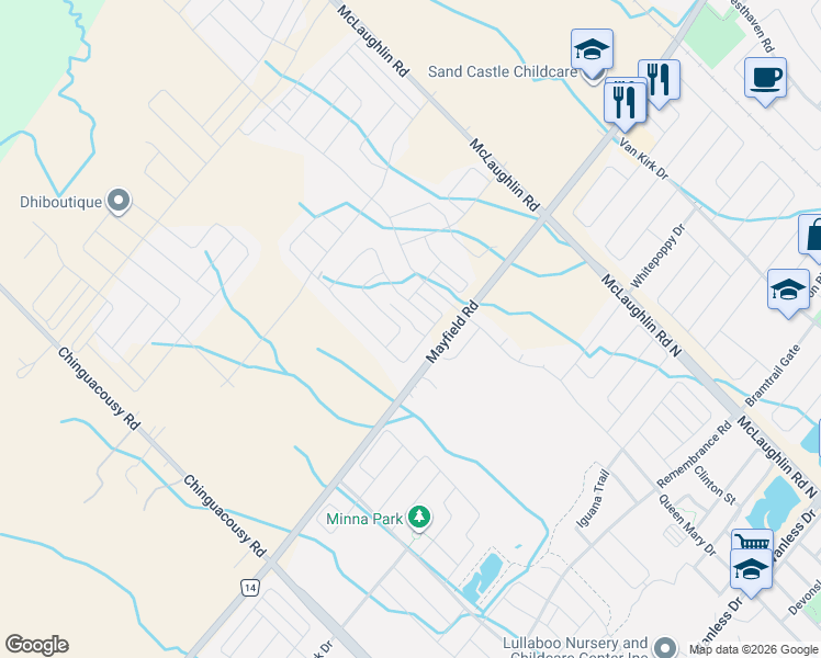 map of restaurants, bars, coffee shops, grocery stores, and more near 2271 Peel Regional Road 14 in Caledon