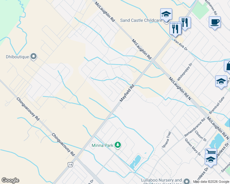 map of restaurants, bars, coffee shops, grocery stores, and more near 13 Pearen Heights in Caledon Village