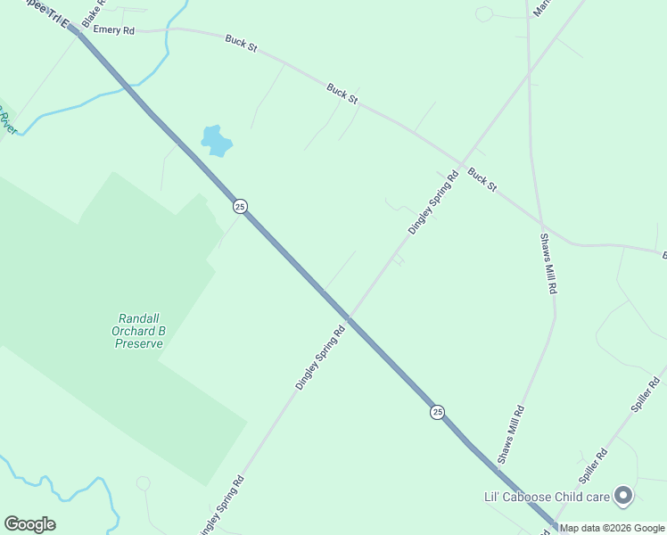 map of restaurants, bars, coffee shops, grocery stores, and more near 12 Strouts Way in Gorham