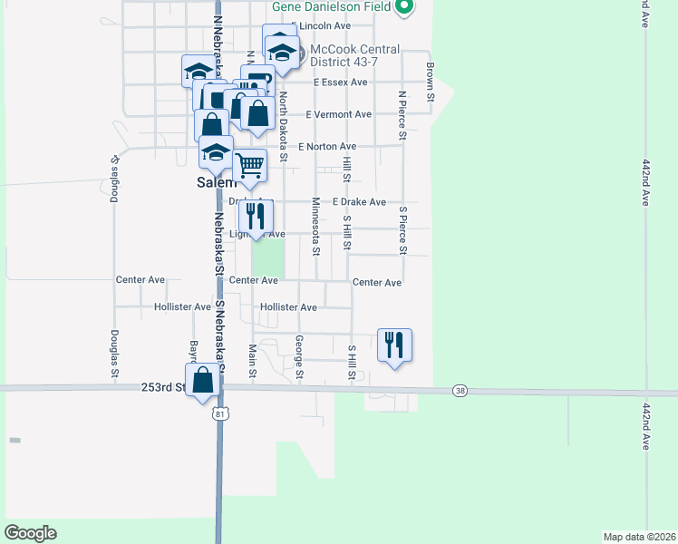 map of restaurants, bars, coffee shops, grocery stores, and more near 401 Hill Street in Salem