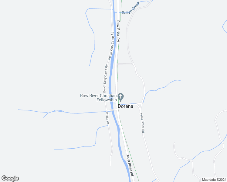 map of restaurants, bars, coffee shops, grocery stores, and more near 37536 Row River Road in Dorena