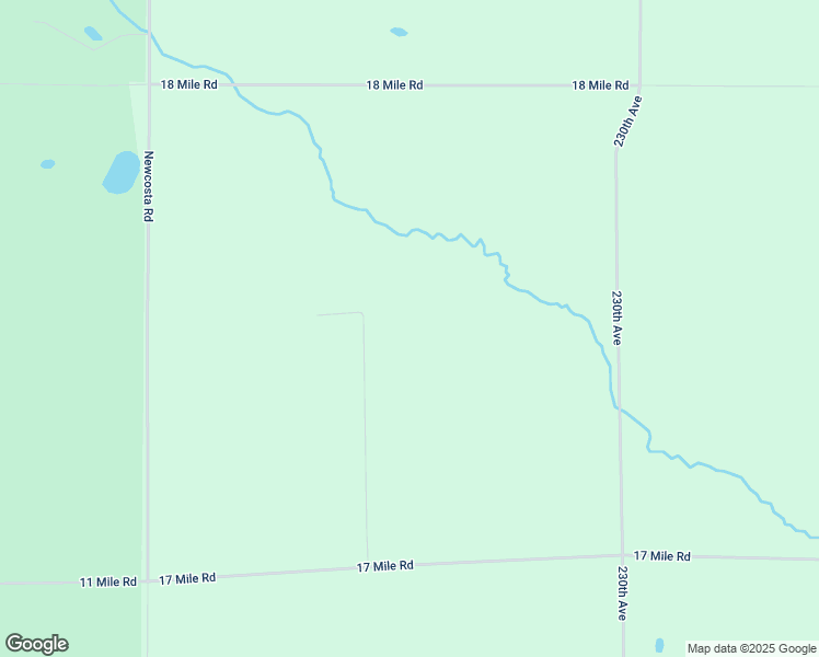 map of restaurants, bars, coffee shops, grocery stores, and more near 17440 235th Avenue in Big Rapids