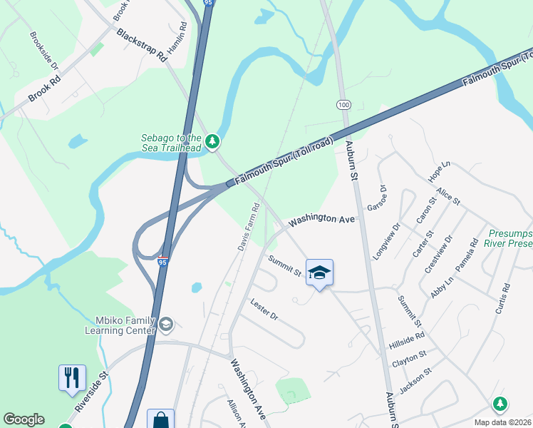 map of restaurants, bars, coffee shops, grocery stores, and more near 9 Blackstrap Road in Falmouth