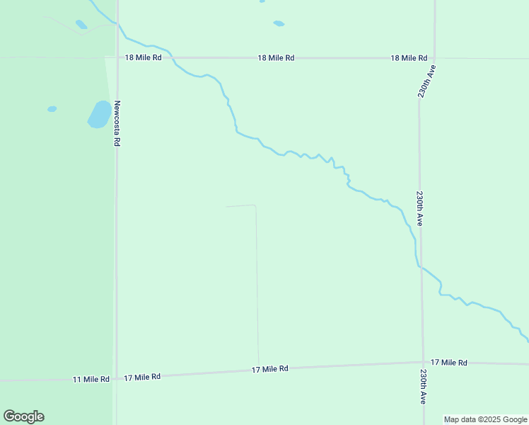 map of restaurants, bars, coffee shops, grocery stores, and more near 17440 235th Avenue in Big Rapids