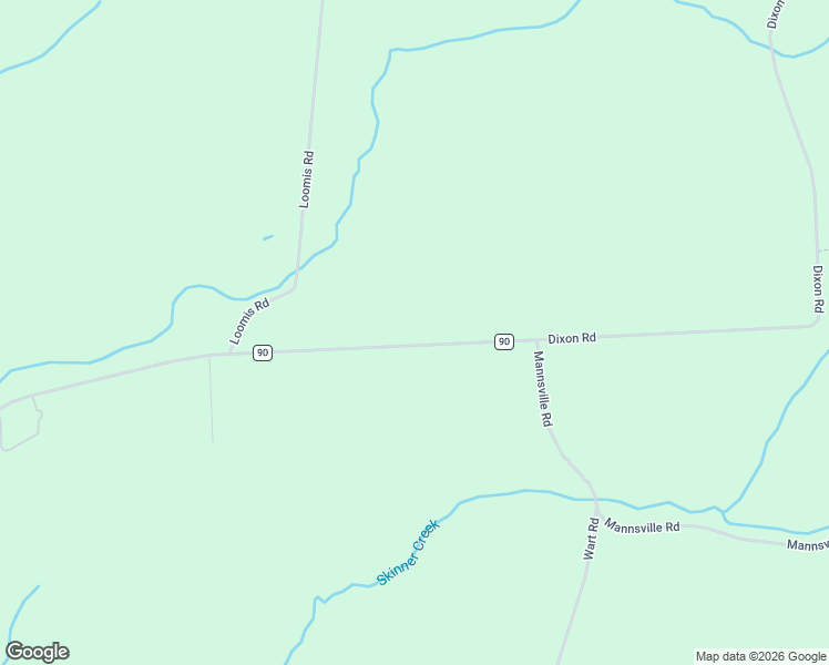 map of restaurants, bars, coffee shops, grocery stores, and more near 17563 County Road 90 in Mannsville