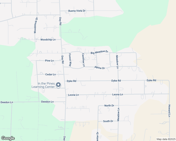 map of restaurants, bars, coffee shops, grocery stores, and more near 16095 Alpine Drive in La Pine