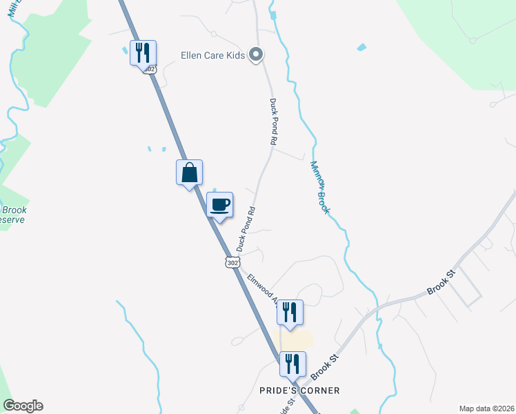 map of restaurants, bars, coffee shops, grocery stores, and more near 79 Duck Pond Road in Westbrook