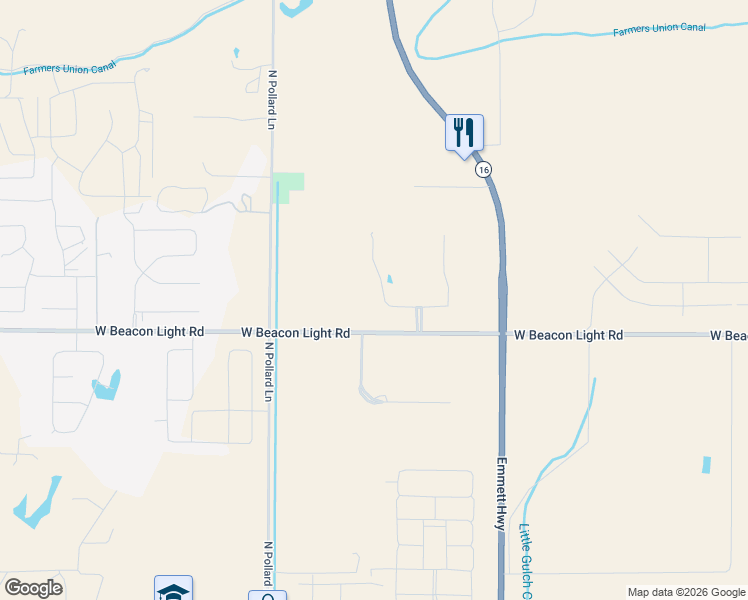 map of restaurants, bars, coffee shops, grocery stores, and more near 3325 North Verdant Place in Star