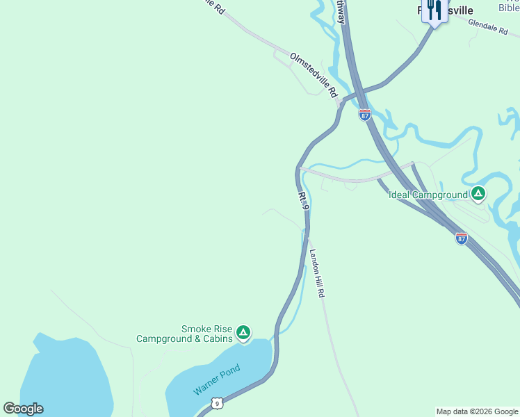 map of restaurants, bars, coffee shops, grocery stores, and more near 47 Marietta Mountain Road in North Creek