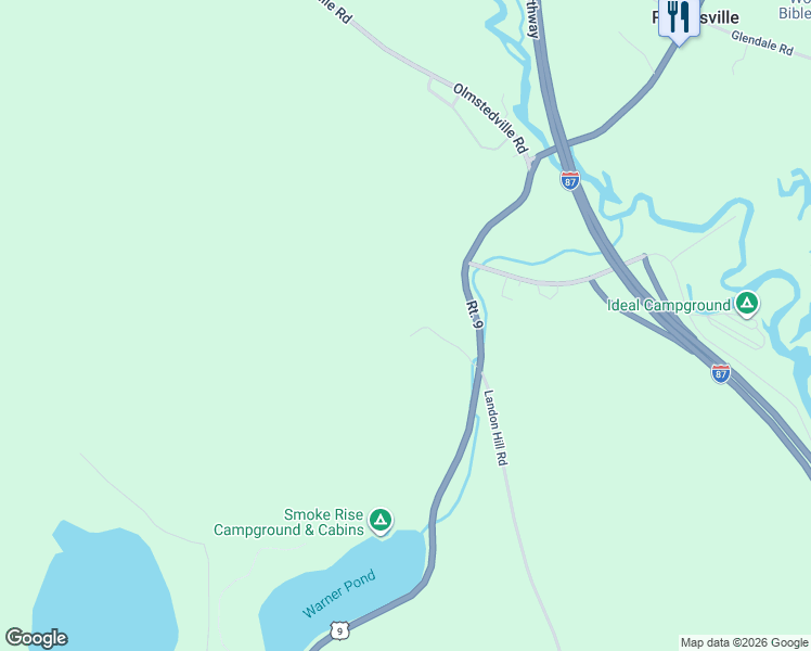 map of restaurants, bars, coffee shops, grocery stores, and more near 47 Marietta Mountain Road in North Creek