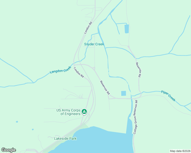 map of restaurants, bars, coffee shops, grocery stores, and more near 76031 Hebron Grange Road in Cottage Grove