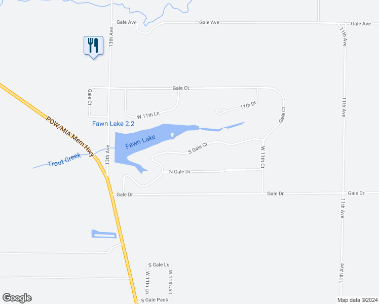 map of restaurants, bars, coffee shops, grocery stores, and more near 1153 S Gale Ct in Wisconsin Dells