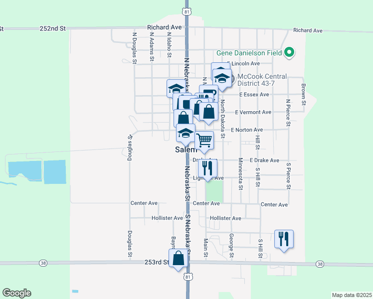 map of restaurants, bars, coffee shops, grocery stores, and more near in Salem