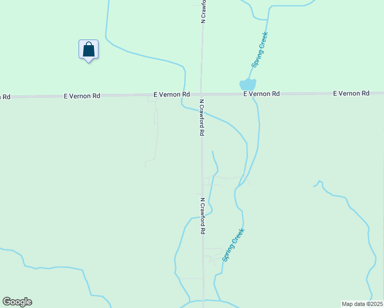 map of restaurants, bars, coffee shops, grocery stores, and more near 5751 North Crawford Road in Rosebush