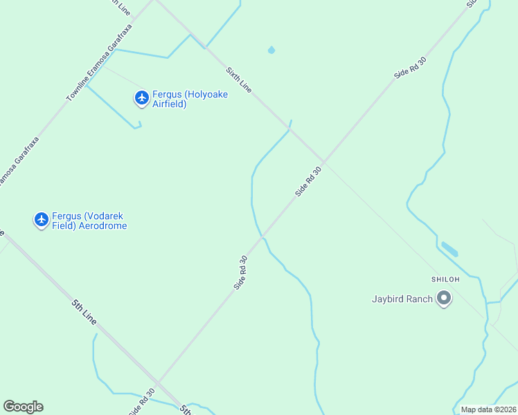 map of restaurants, bars, coffee shops, grocery stores, and more near 8466 Side Road 30 in Centre Wellington