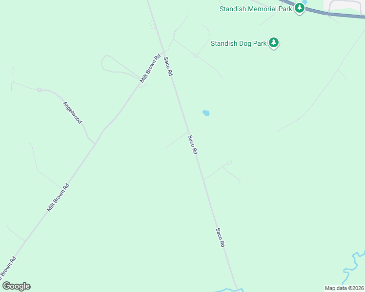 map of restaurants, bars, coffee shops, grocery stores, and more near 175 Saco Road in Standish