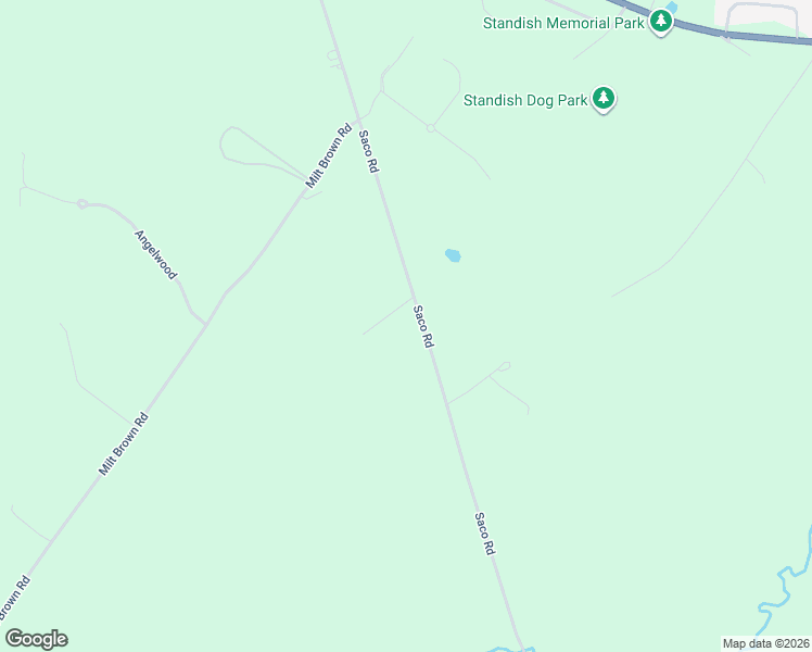 map of restaurants, bars, coffee shops, grocery stores, and more near 185 Saco Road in Standish