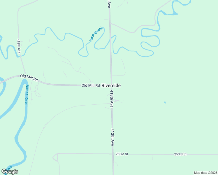 map of restaurants, bars, coffee shops, grocery stores, and more near 25247 413th Avenue in Mitchell