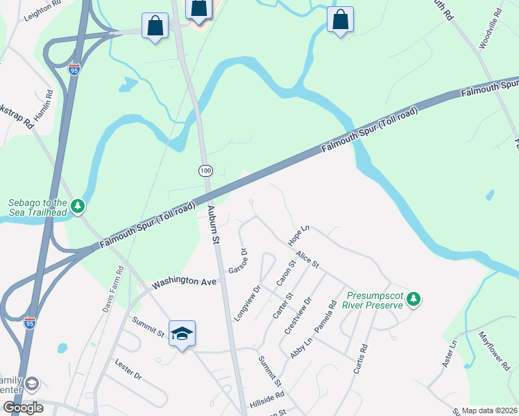 map of restaurants, bars, coffee shops, grocery stores, and more near 43 Alice Court in Portland