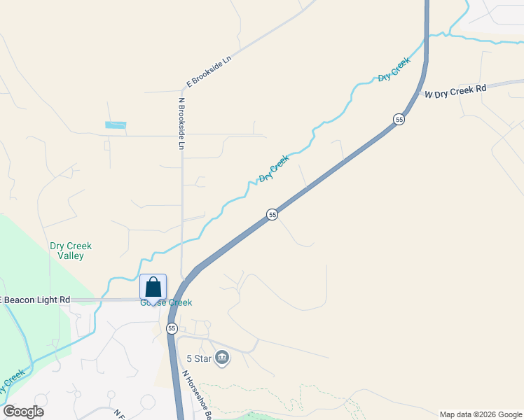 map of restaurants, bars, coffee shops, grocery stores, and more near 13153 North Horseshoe Bend Road in Boise