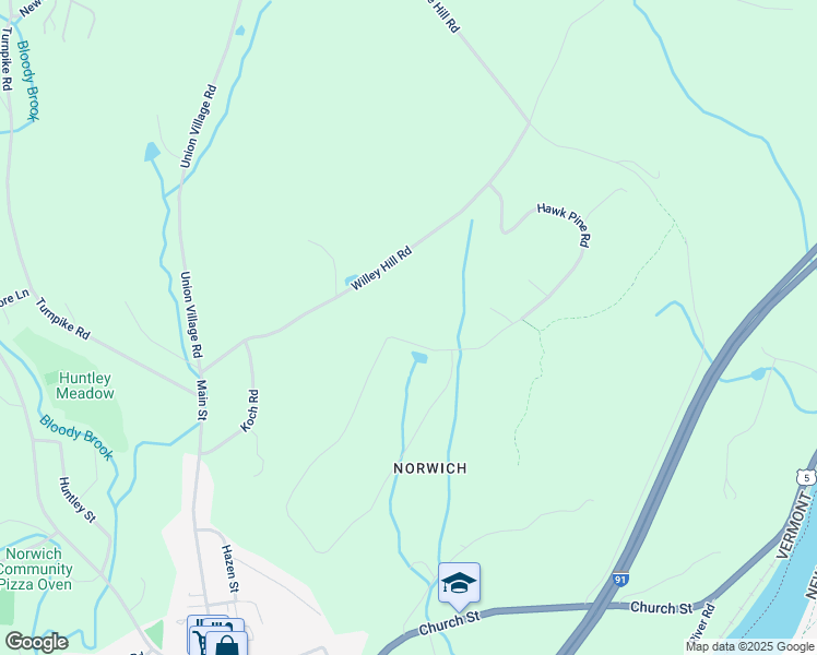 map of restaurants, bars, coffee shops, grocery stores, and more near 256 Hawk Pine Road in Norwich