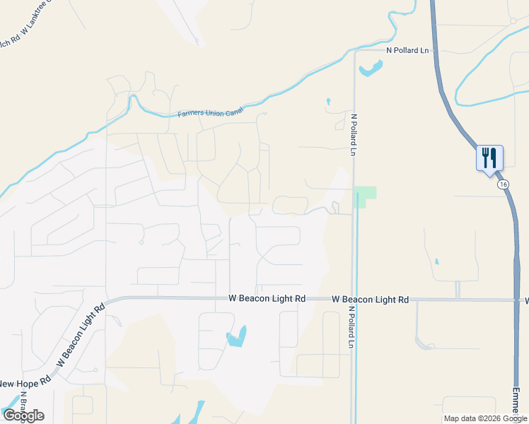 map of restaurants, bars, coffee shops, grocery stores, and more near 9600 West Beacon Light Road in Star