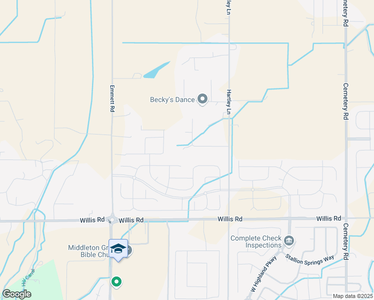 map of restaurants, bars, coffee shops, grocery stores, and more near 12671 Cowboy Lane in Middleton