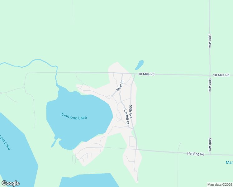 map of restaurants, bars, coffee shops, grocery stores, and more near 17831 Lake Drive in Barryton