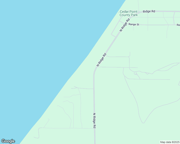 map of restaurants, bars, coffee shops, grocery stores, and more near North Ridge Road in Mears