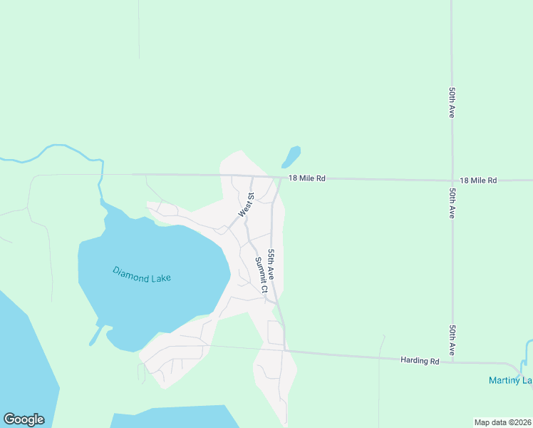 map of restaurants, bars, coffee shops, grocery stores, and more near 17806 Summit Street in Barryton