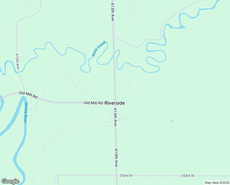 map of restaurants, bars, coffee shops, grocery stores, and more near 25247 413th Avenue in Mitchell