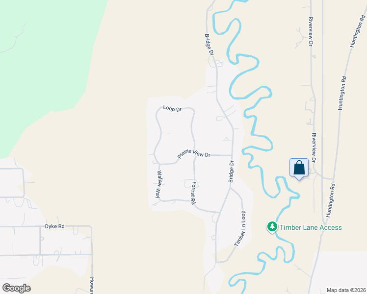 map of restaurants, bars, coffee shops, grocery stores, and more near 16565 Prairie View Drive in La Pine