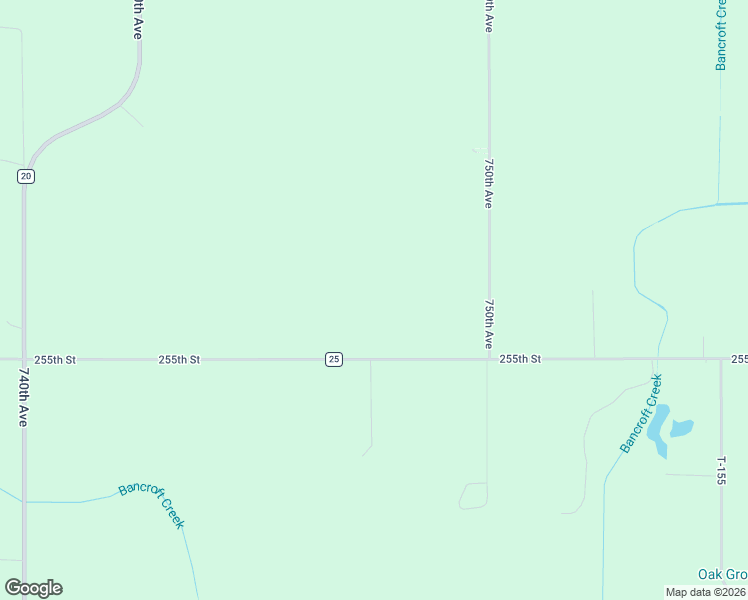 map of restaurants, bars, coffee shops, grocery stores, and more near 25619 750th Avenue in Clarks Grove