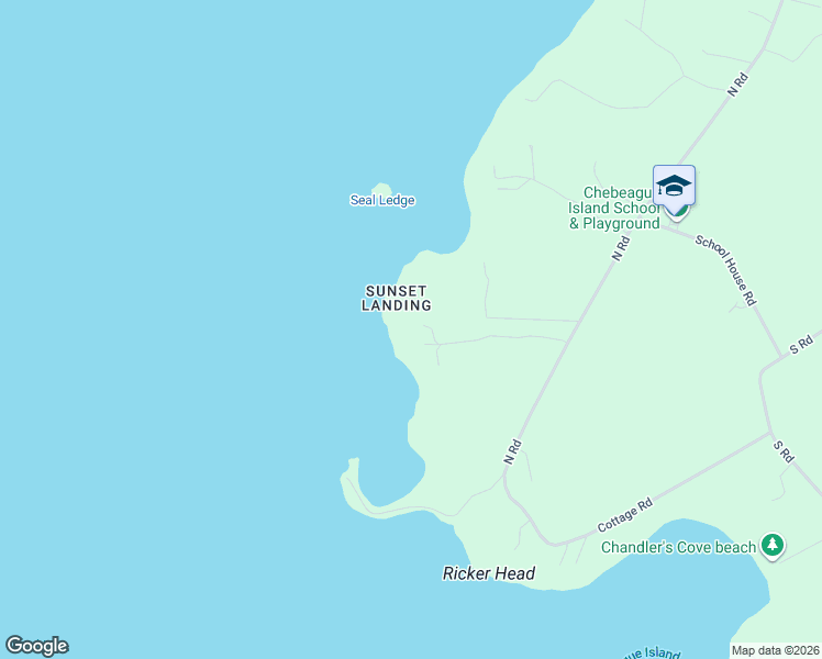 map of restaurants, bars, coffee shops, grocery stores, and more near 61 Sawyer Road in Chebeague Island