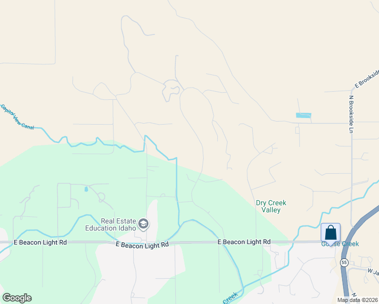 map of restaurants, bars, coffee shops, grocery stores, and more near 3931 North Triple Ridge Place in Eagle