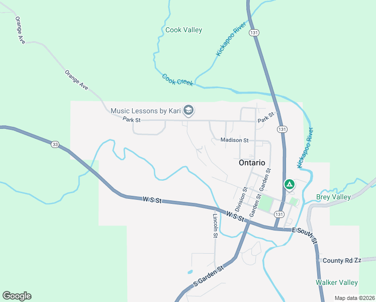 map of restaurants, bars, coffee shops, grocery stores, and more near 203 Church Street in Ontario