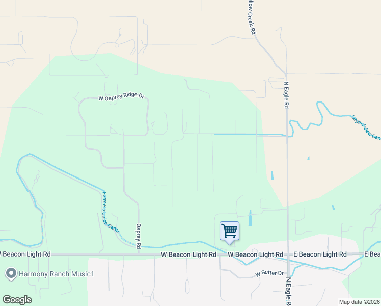 map of restaurants, bars, coffee shops, grocery stores, and more near 3480 North Timber Ridge Lane in Eagle