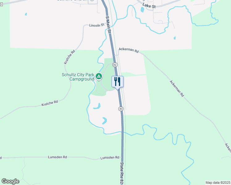 map of restaurants, bars, coffee shops, grocery stores, and more near N2435 Wisconsin 82 in Elroy