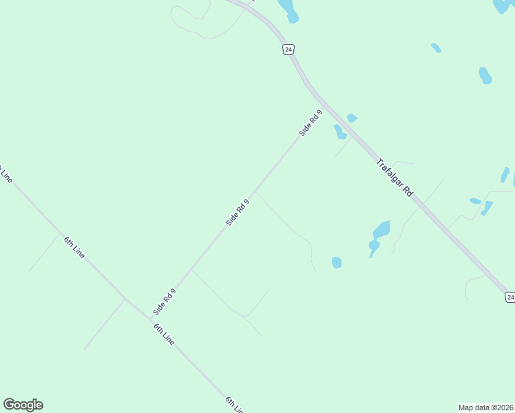 map of restaurants, bars, coffee shops, grocery stores, and more near 9351 Side Road 9 in Erin