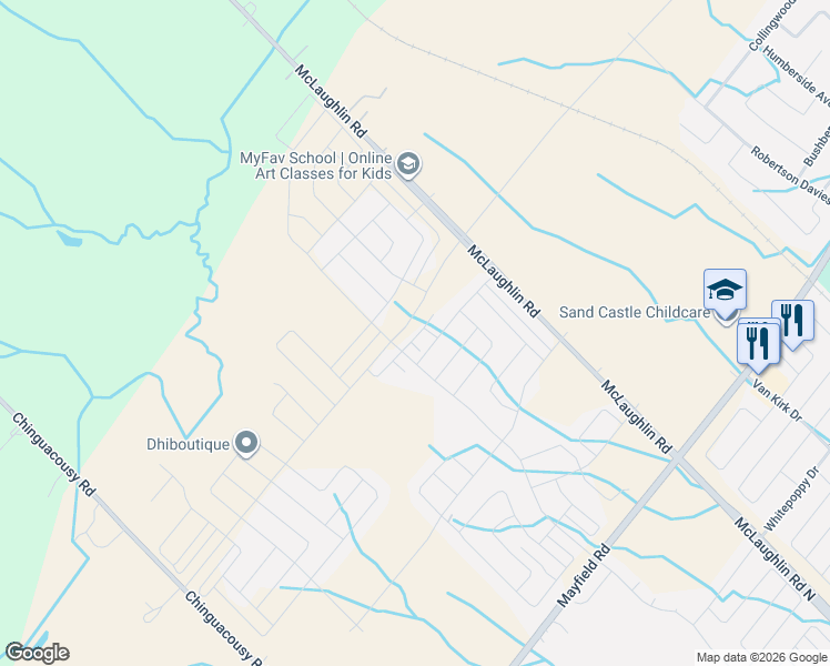 map of restaurants, bars, coffee shops, grocery stores, and more near 509 Tim Manley Avenue in Caledon