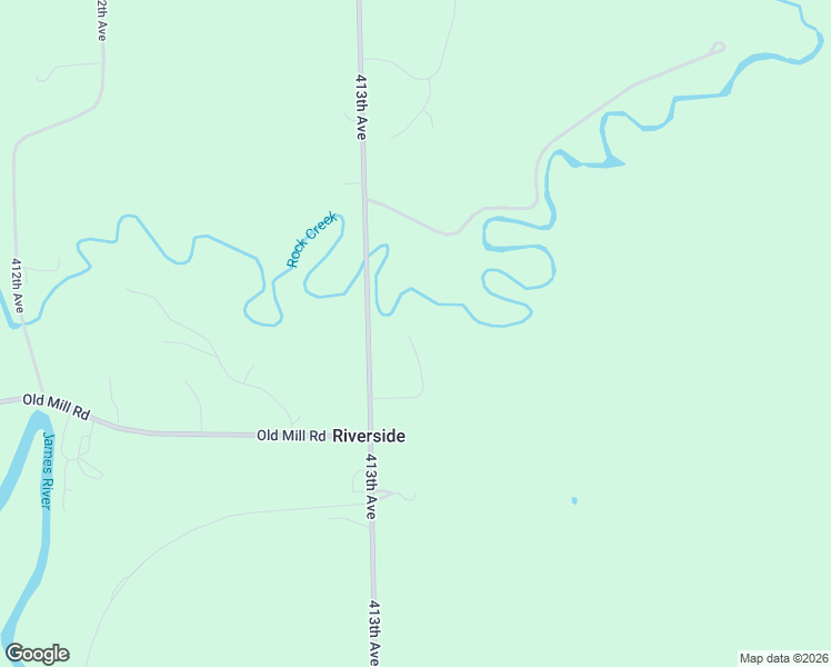 map of restaurants, bars, coffee shops, grocery stores, and more near 25240 413th Avenue in Mitchell