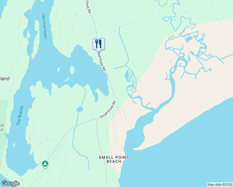 map of restaurants, bars, coffee shops, grocery stores, and more near 438 Small Point Road in Phippsburg