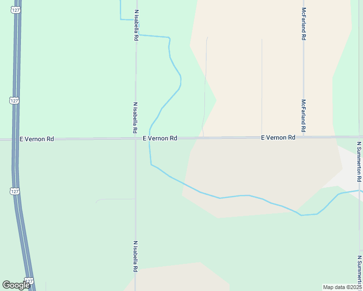 map of restaurants, bars, coffee shops, grocery stores, and more near 5154-5360 East Vernon Road in Rosebush