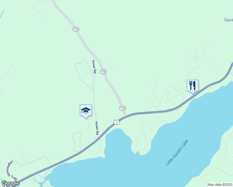 map of restaurants, bars, coffee shops, grocery stores, and more near 42 New Hampshire Route 175 in Holderness
