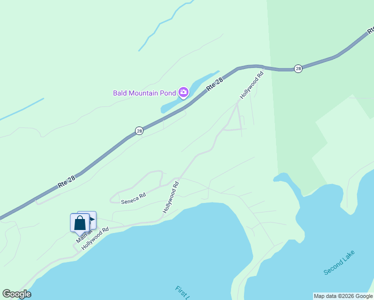 map of restaurants, bars, coffee shops, grocery stores, and more near 152 Cliff Road in Old Forge